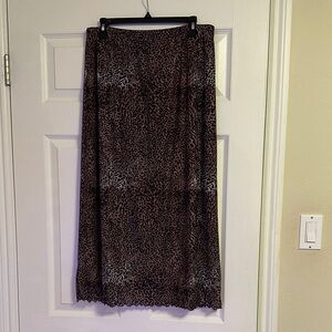 Leopard Print Women's Midi Skirt